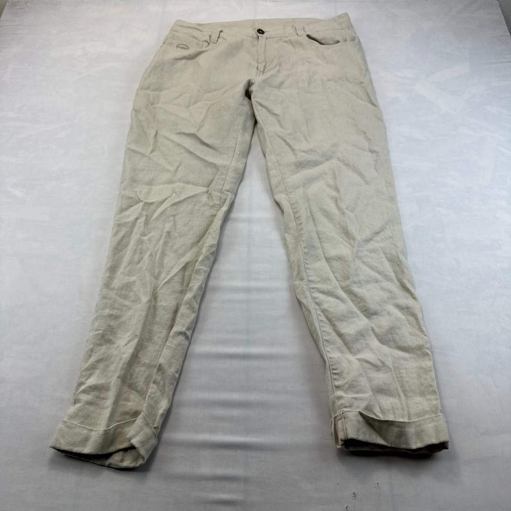 The Earth Collection Pants Mens Large Beige Cuffed Ankle Casual Straight Leg